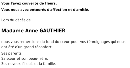 Anne GAUTHIER