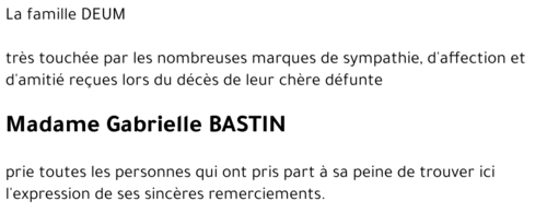 Gabrielle BASTIN