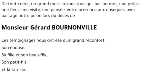 Gerard BOURNONVILLE