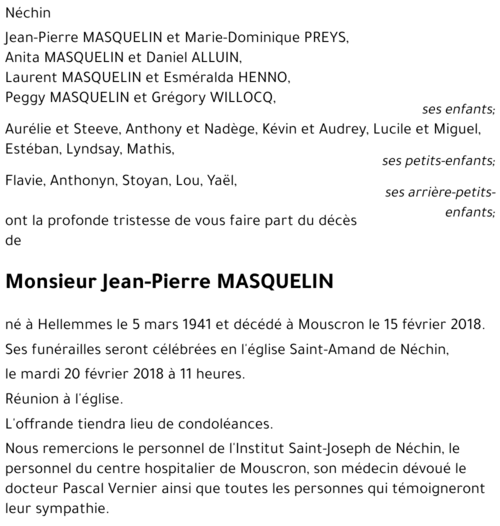 Jean-Pierre MASQUELIN