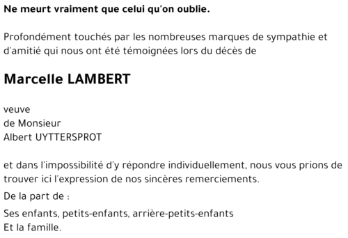 Marcelle LAMBERT