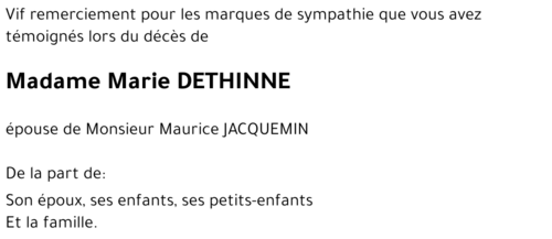 Marie DETHINNE