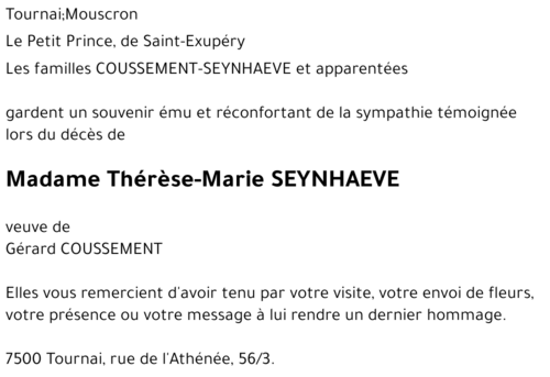 Thérèse-Marie SEYNHAEVE