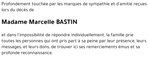 Marcelle BASTIN