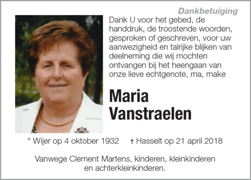 Maria Vanstraelen