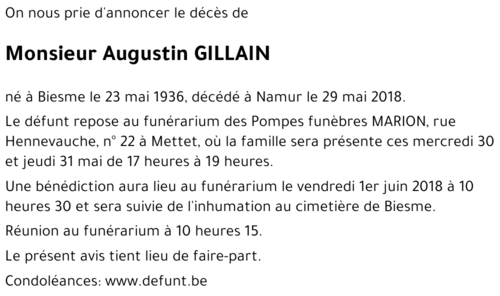 Augustin GILLAIN
