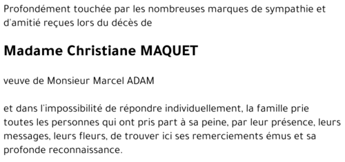 Christiane MAQUET