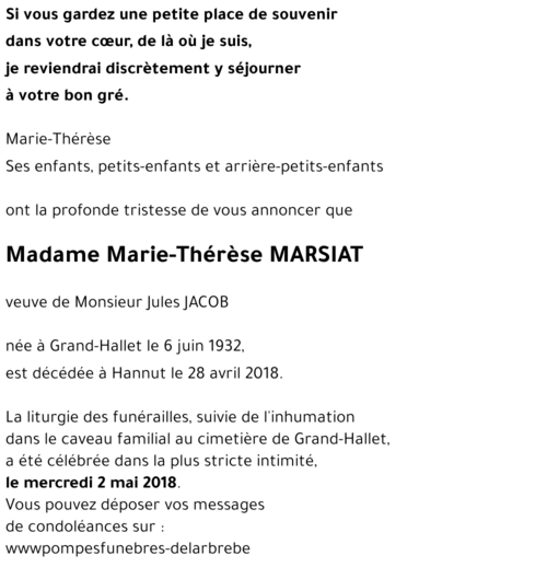 Marie-Thérèse MARSIAT