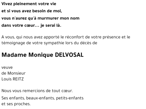 Monique DELVOSAL