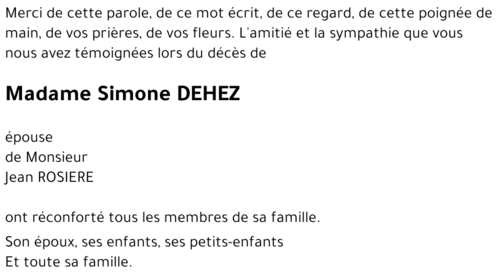 Simone DEHEZ