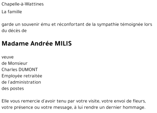Andrée MILIS