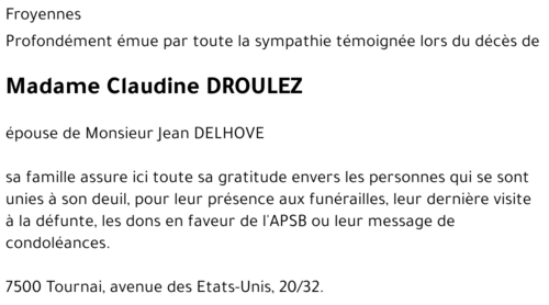 Claudine DROULEZ