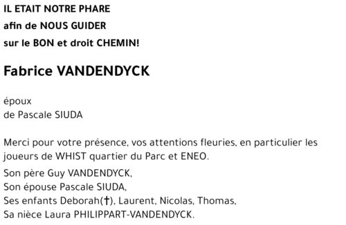 Fabrice VANDENDYCK