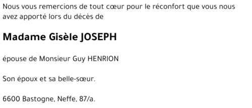 Gisèle JOSEPH