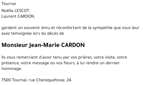 Jean-Marie CARDON