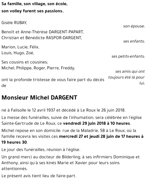 Michel DARGENT