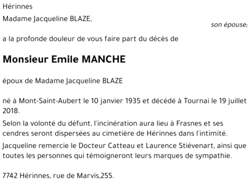 Emile MANCHE