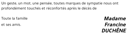 Francine DUCHÊNE