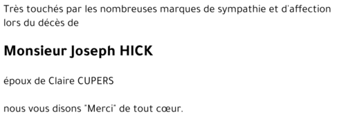Joseph HICK