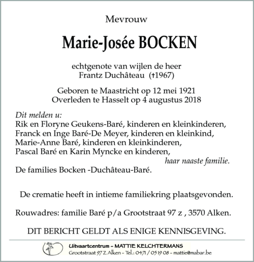 Marie-Josée BOCKEN
