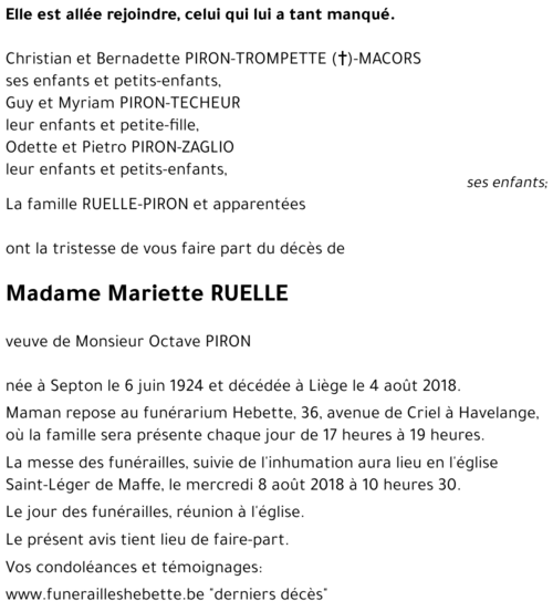 Mariette RUELLE