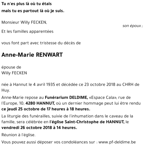 Anne-Marie RENWART