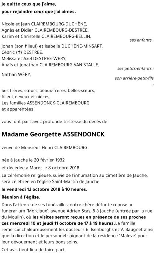 Georgette ASSENDONCK