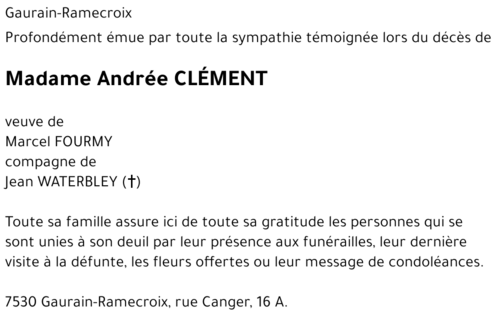 Andrée CLÉMENT