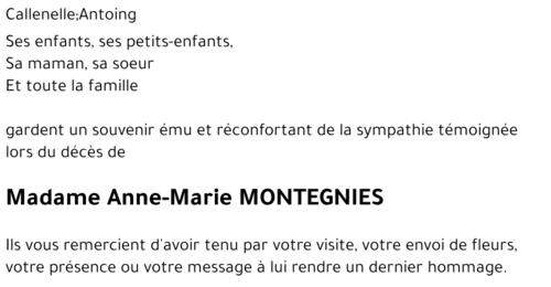 Anne-Marie MONTEGNIES