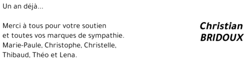 Christian BRIDOUX