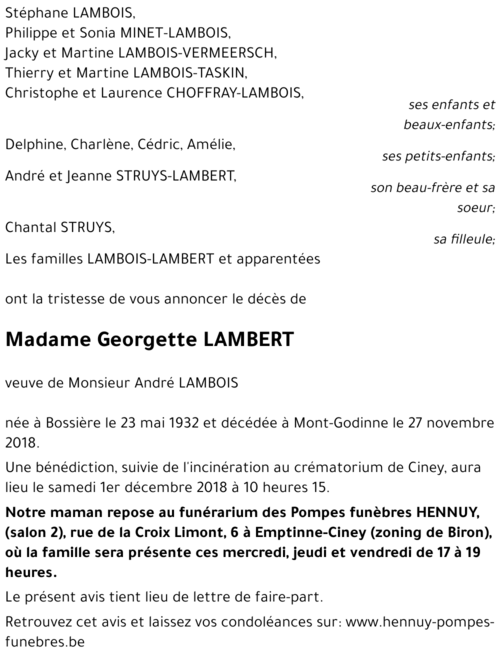 Georgette LAMBERT