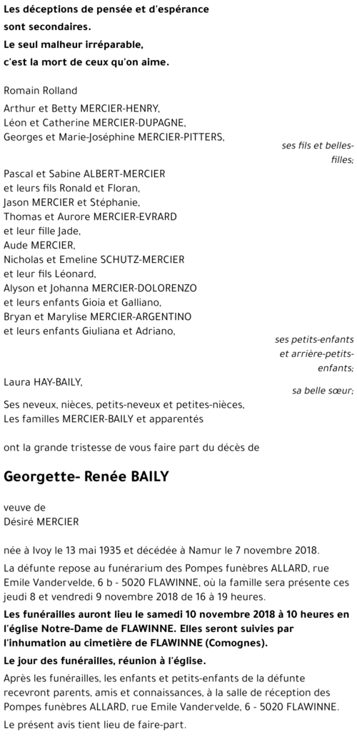 Georgette - Renée BAILY