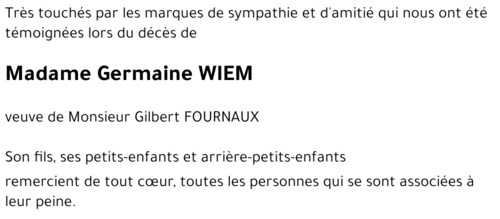 Germaine WIEM