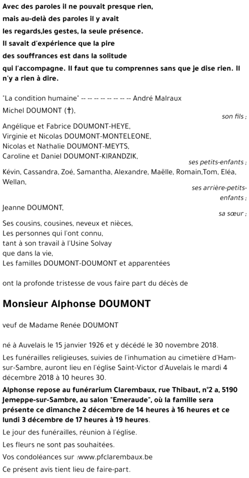 Alphonse DOUMONT