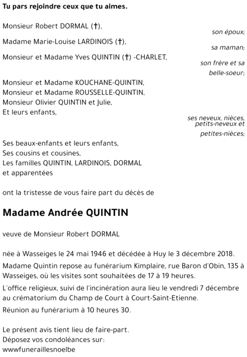 Andrée QUINTIN