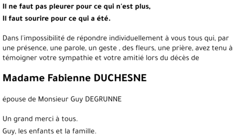 Fabienne DUCHESNE