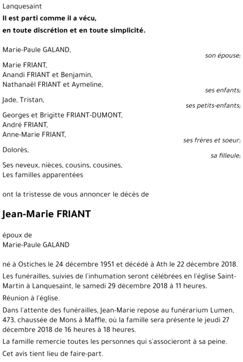 Jean-Marie FRIANT