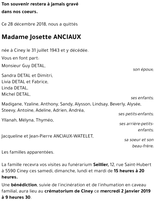 Josette ANCIAUX