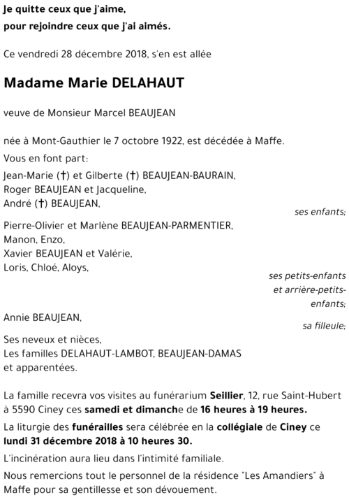 Marie DELAHAUT
