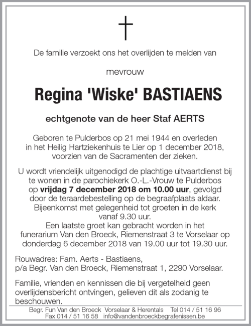 Regina 'Wiske' Bastiaens