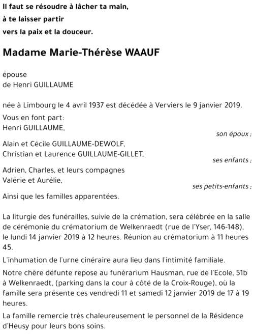 Marie-Thérèse WAAUF