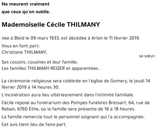 Cécile THILMANY 