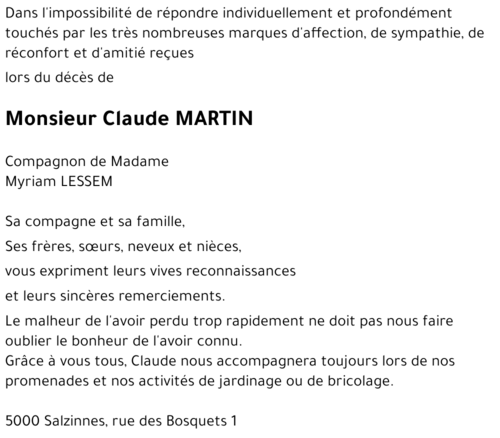 Claude MARTIN
