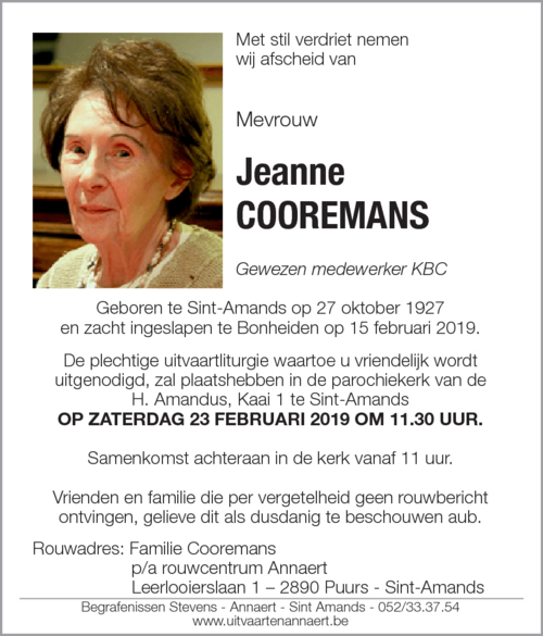 Jeanne Cooremans