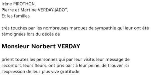 Norbert VERDAY