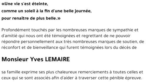 Yves LEMAIRE