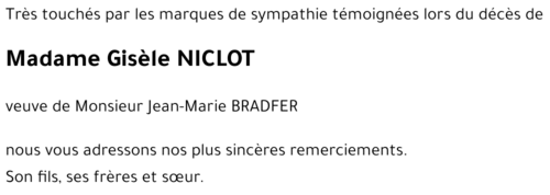 Gisèle NICLOT 