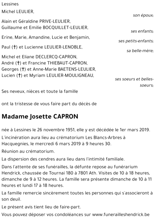 Josette CAPRON