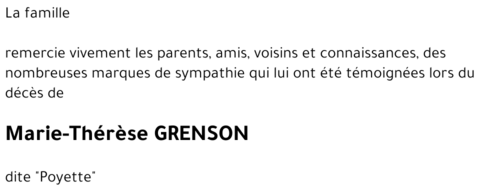 Marie-Thérèse GRENSON