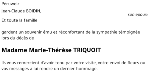 Marie-Thérèse TRIQUOIT